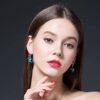 Aretes Titanic   Bermuda Blue/Plateado - Imagen 3