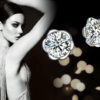 Aretes Flor   Blanco/Plateados - Imagen 4