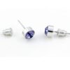 Aretes Brillantes   Tanzanite/Plateados
