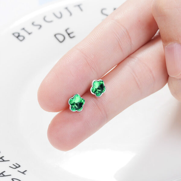 Aretes Flor   Sapphire/Plateados - Imagen 2