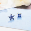 Aretes Gema Princesa  Azul/Plateado - Imagen 3