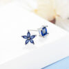 Aretes Gema Princesa  Azul/Plateado - Imagen 4
