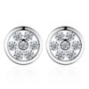 Aretes Rueda   Blanco/Plateados - Imagen 2