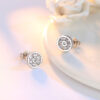 Aretes Rueda   Blanco/Plateados - Imagen 4