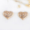 Aretes Corazones   Blanco/Dorado - Imagen 3