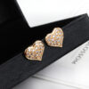 Aretes Corazones   Blanco/Dorado - Imagen 2