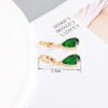 Aretes Gotas   Verde/Dorados - Imagen 4
