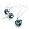Set Corazones   Bermuda Blue/Plata .925