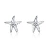 Aretes Estrellas   Blanco/Plateados