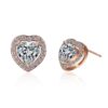 Aretes Abril Coraz?n  Blanco/Rosado