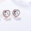Aretes Abril Coraz?n  Blanco/Rosado - Imagen 2