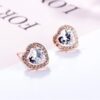 Aretes Abril Coraz?n  Blanco/Rosado - Imagen 3