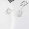 Aretes Estrellas   Blanco/Plateados - Imagen 2