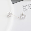 Aretes Estrellas   Blanco/Plateados - Imagen 4