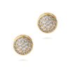 Aretes Pave   Blanco/Dorado