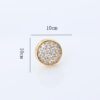 Aretes Pave   Blanco/Dorado - Imagen 2