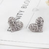 Aretes Corazones   Blanco/Plateado