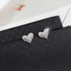 Aretes Corazones   Blanco/Plateado - Imagen 2