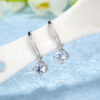Aretes Solitarios   Blanco/Plateados - Imagen 4