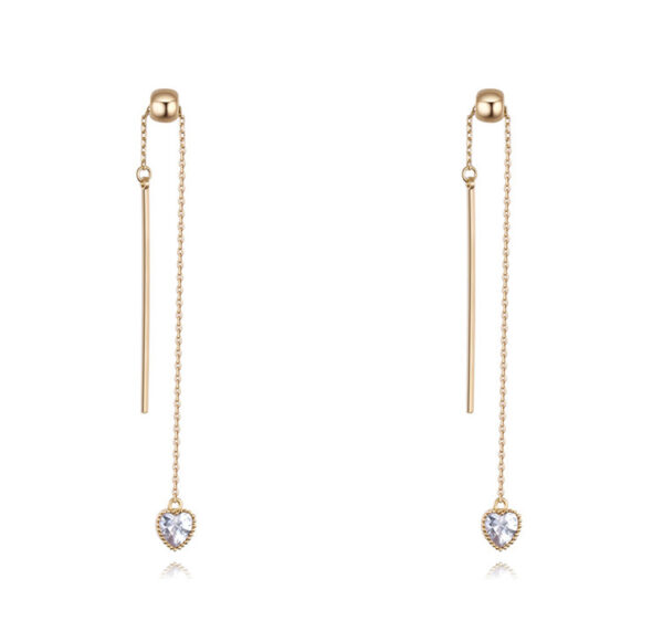 Aretes Princesa   Blanco/Dorado - Imagen 2