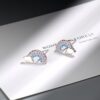 Aretes Arcoiris Nube  Coctel/Plateado - Imagen 4